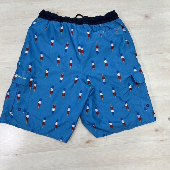 Beverly Hills Polo Club Swim Trunks Large Blue Board Shorts Cargo Lined 10” - Picture 7 of 12